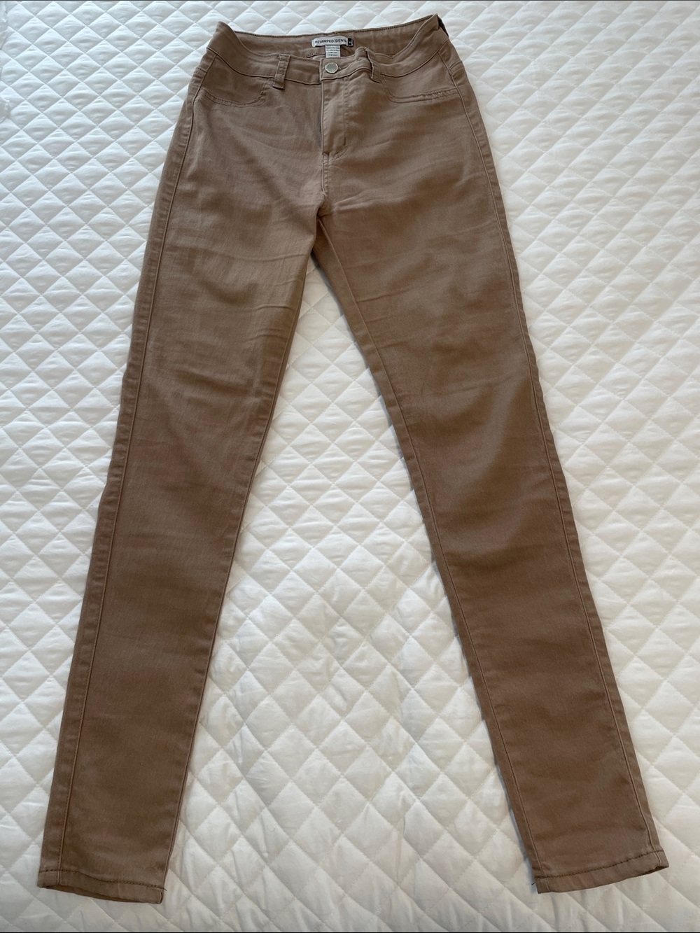 Revamped Beige Denim Pants